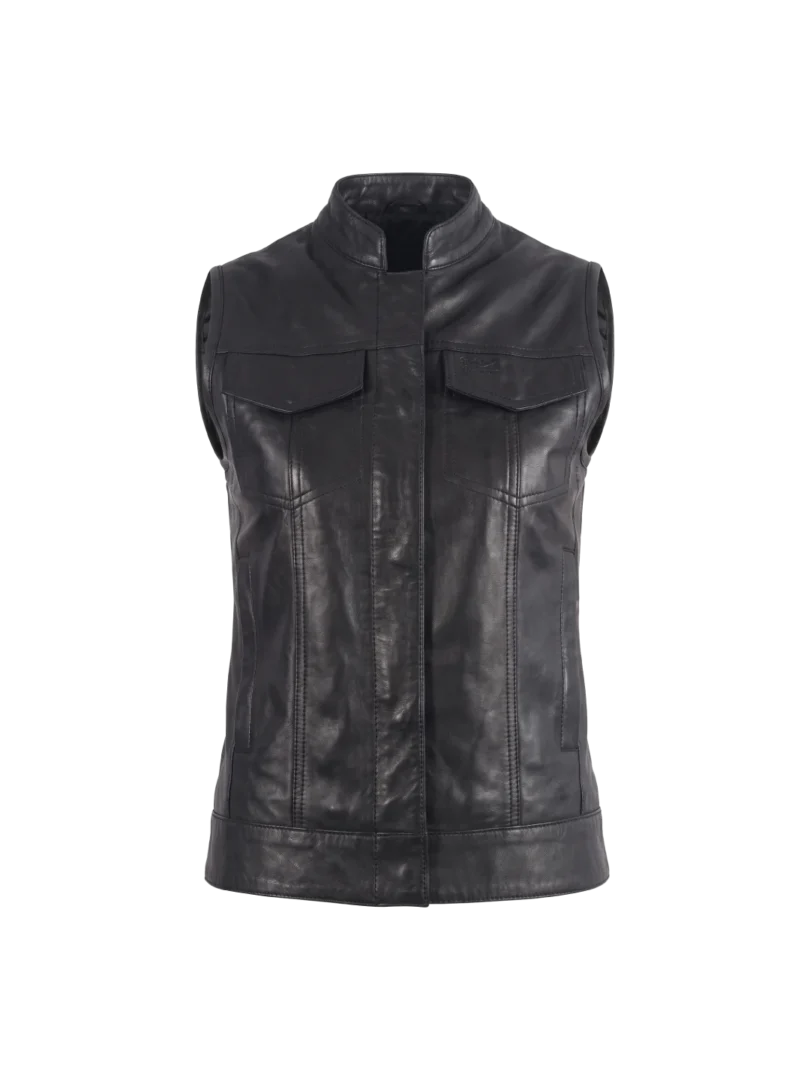 Marlowe Sheepskin Leather Moto Vest (Women’s)