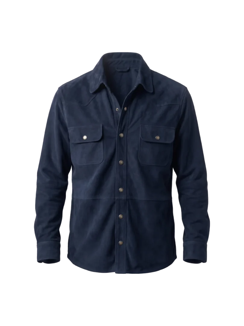 Ridgeline Western Suede Blue Shirt Jacket