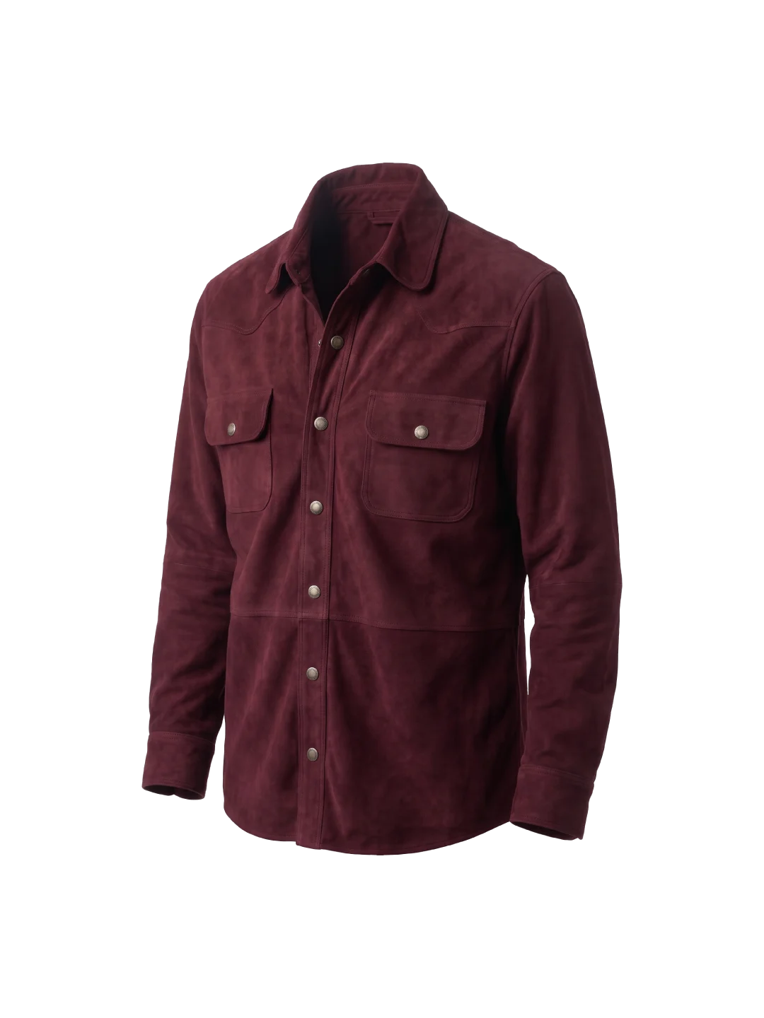 Ridgeline Western Suede Burgundy Shirt Jacket