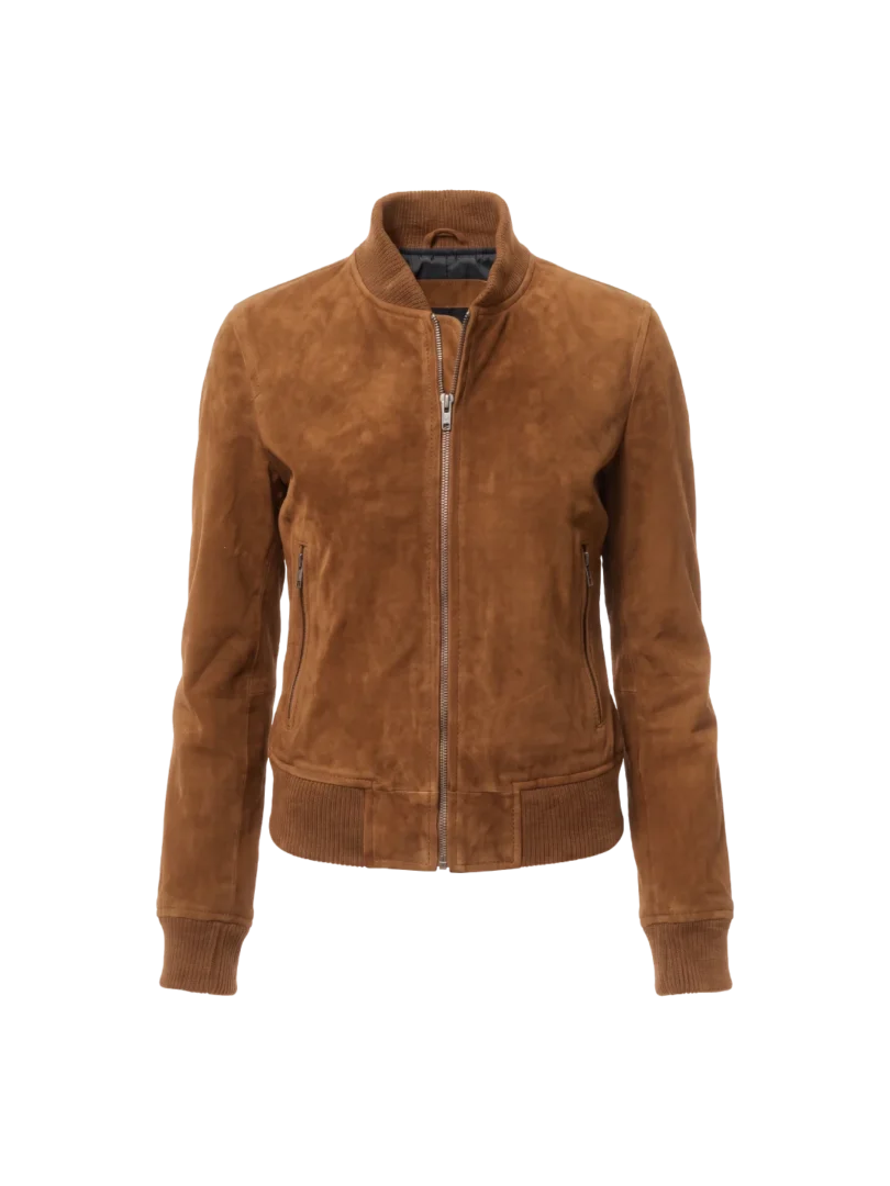 Sahara Goatskin Suede Bomber Jacket (Women’s)