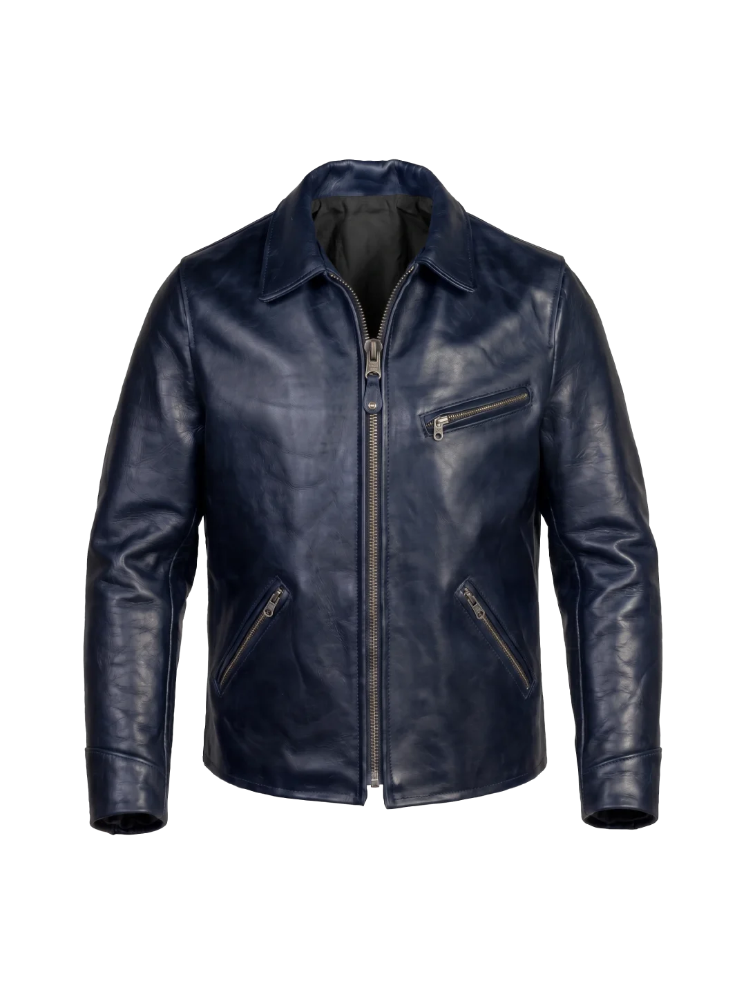 Sundance Vintage Cowhide Navy Blue Rider Jacket