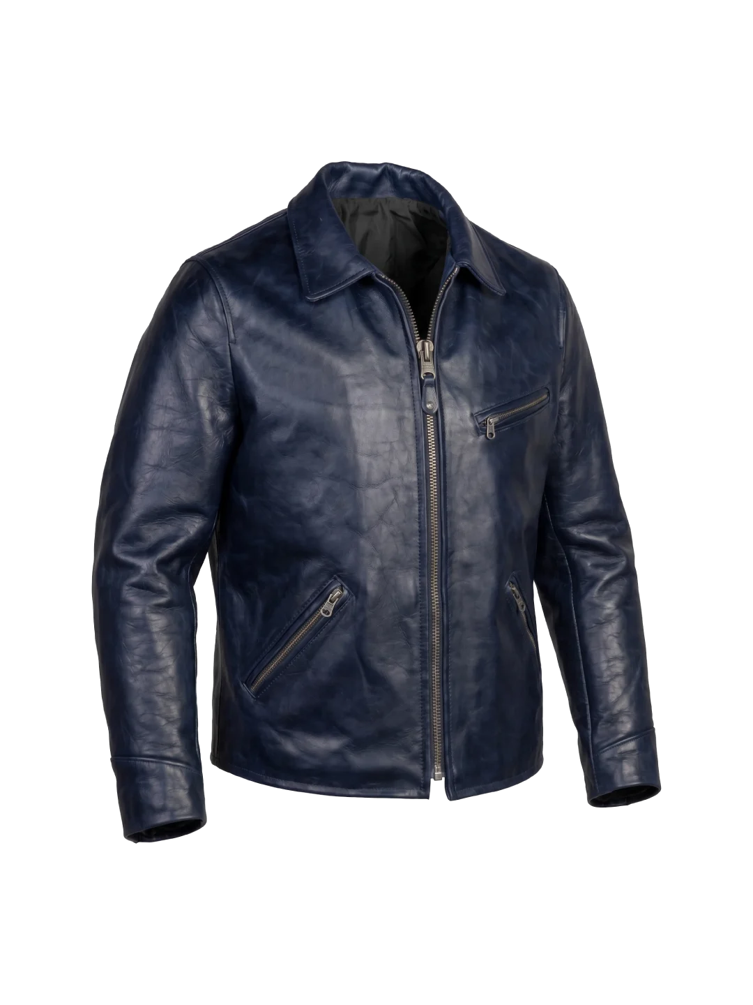 Sundance Vintage Cowhide Navy Blue Rider Jacket
